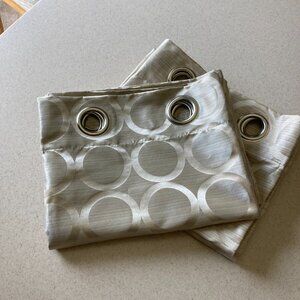 Perl Geometric Grommet Curtains - Two Panels